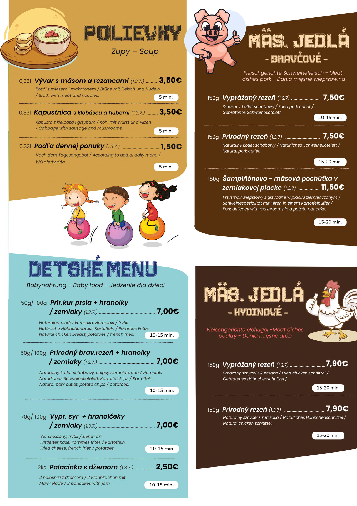 Menu Reštaurácia Horec - strana 2